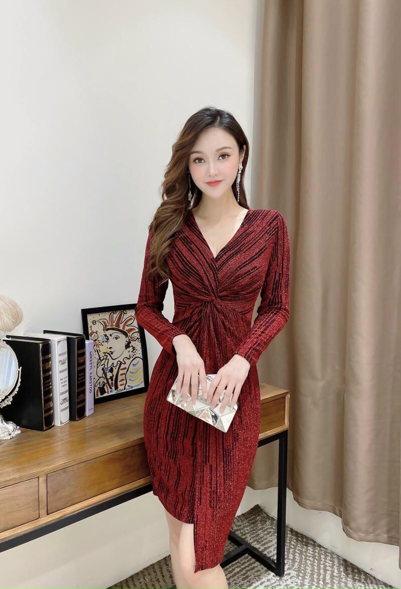 Đầm Body Chéo Ngực - HN933